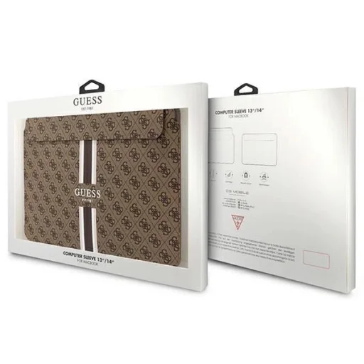 Guess 4G Printed Stripes laptop táska 14" - barna - 4