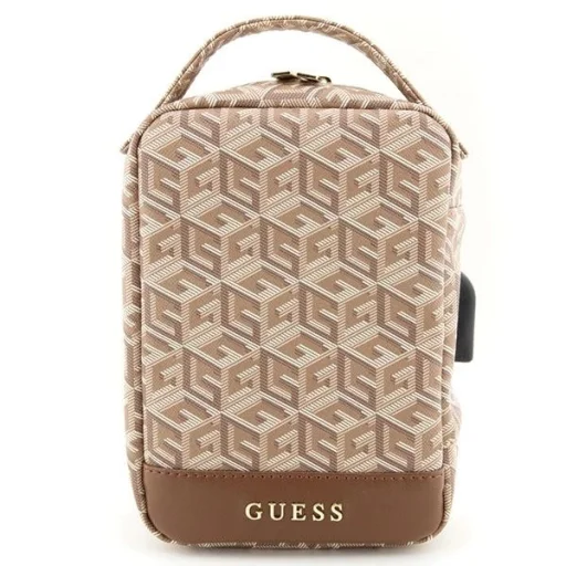 Guess GUHBHGCFSEW Organizer táska - barna GCube Stripe - 2