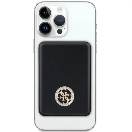 Guess MagSafe 4G Strassed Metal Logo indukciós powerbank 15W 5000mAh - fekete - 2