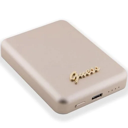 Guess MagSafe Metal Script Logo indukciós powerbank 15W 5000mAh - arany - 4