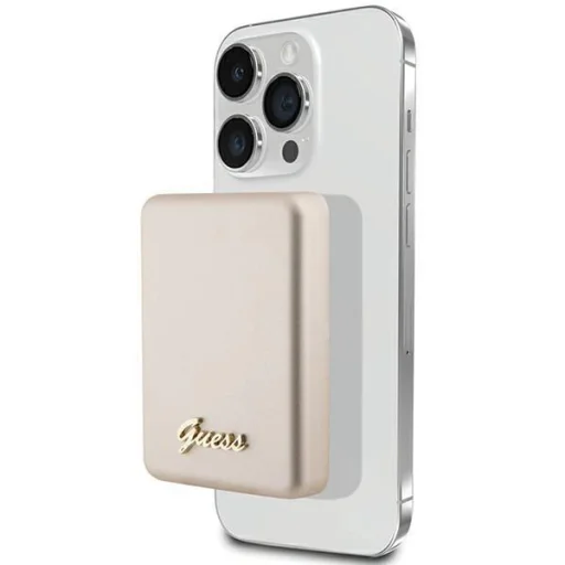 Guess MagSafe Metal Script Logo indukciós powerbank 15W 5000mAh - arany - 1