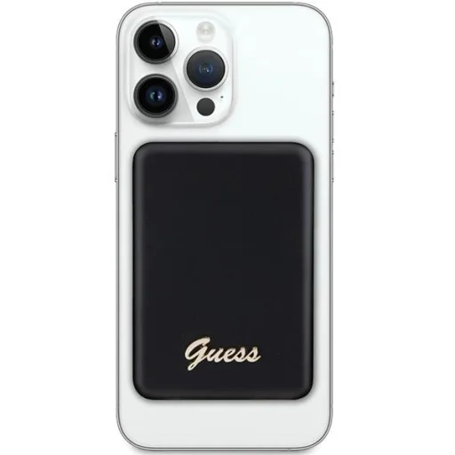 Guess MagSafe Metal Script Logo indukciós powerbank 15W 5000mAh - fekete - 2