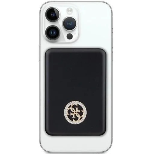 Guess MagSafe 4G Strassed Metal Logo induction power bank 5W 3000mAh - fekete - 2