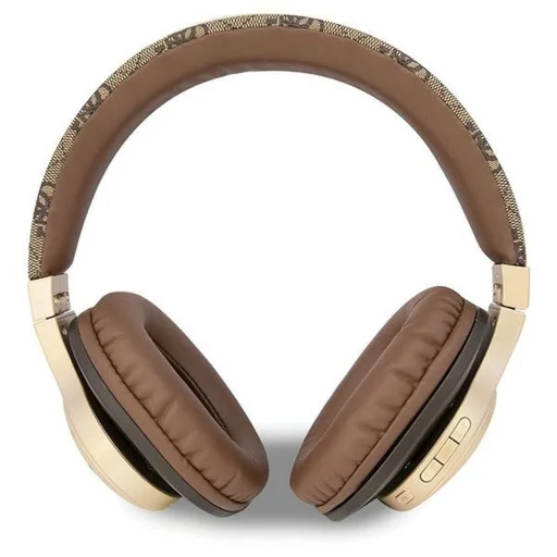 Guess Bluetooth on-ear fejhallgatók GUBH604GEMW barna/barna 4G Script - 3