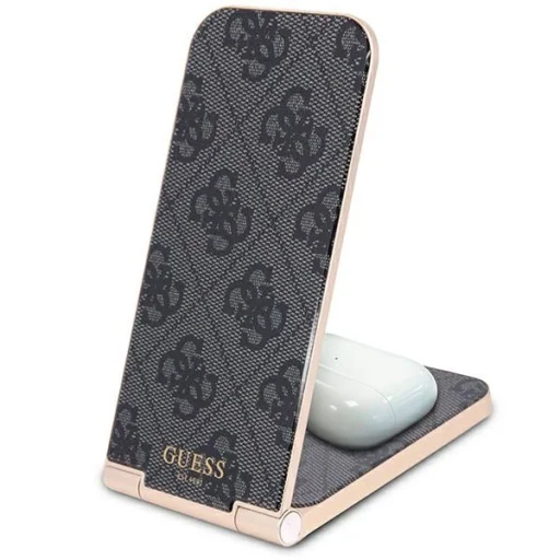 Guess 4G Pattern MagSafe összecsukható 2 az 1-ben 15W induktív töltő - fekete - 2