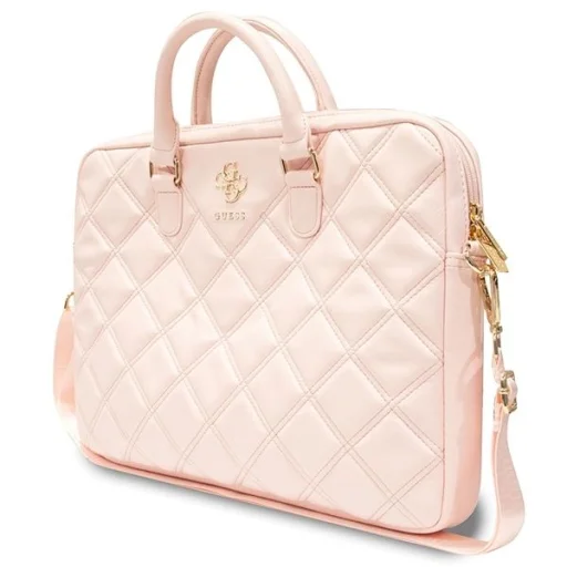 Guess Quilted 4G 16" laptop táska - rózsaszín - 2