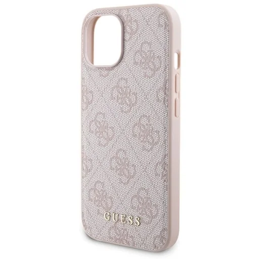 Guess 4G Metal Logo tok készlet iPhone 15-höz + 5000mAh MagSafe power bank - rózsaszín - 6
