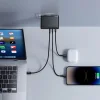 Baseus GaN5 Pro GaN hálózati töltő 2x USB-C / USB-A 160W - fekete + USB-C - USB-C 240W kábel - fekete thumbnail