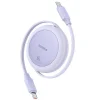 Baseus Free2Pull Mini USB-C to USB-C 60W USB kábel, 1m (lila) thumbnail