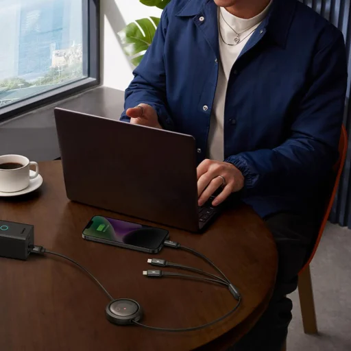 Baseus Free2Draw Gyors Töltőkábel 3 az 1-ben, USB to micro USB + USB-C + Lightning, 3.5A, 1.1m (fehér) - 9