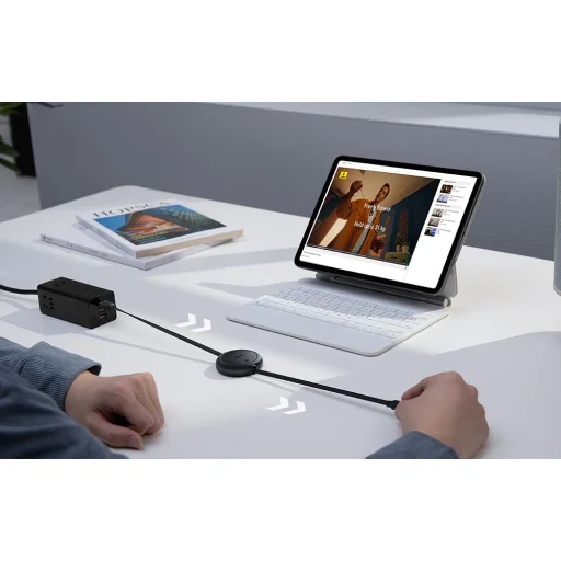 Baseus Free2Pull Mini USB-C to USB-C USB kábel, 60W, 1m, (fekete) - 7