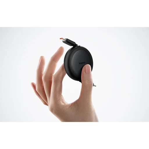 Baseus Free2Pull Mini USB-C to USB-C USB kábel, 60W, 1m, (fekete) - 9