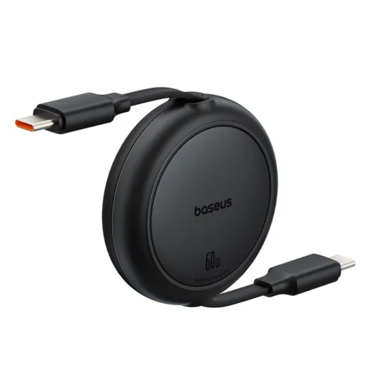 Baseus Free2Pull Mini USB-C to USB-C USB kábel, 60W, 1m, (fekete) - 3