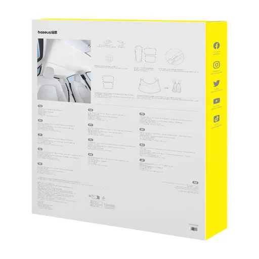 Napellenző Tesla Model Y-hoz Baseus T-Space Series - dupla rétegű (fehér) - 9