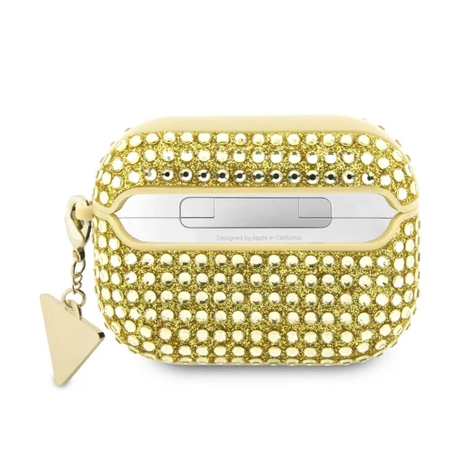 Guess Rhinestones Triangle Metal Logo Case AirPods Pro 2 tok Arany - 2