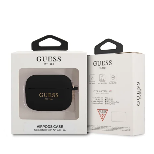 Guess 4G Charm Szilikon tok AirPods Pro-hoz Fekete - 3