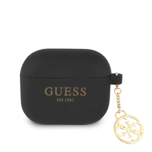 Guess 4G Charm Szilikon Tok AirPods 3 Fekete - 1