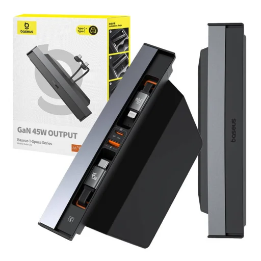 Hub Baseus T-Space USB-C Lightning kábellel Tesla-hoz (fekete) - 9