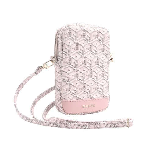 Guess PU G Cube Wallet Phone Bag Zipper Pink tok - 1