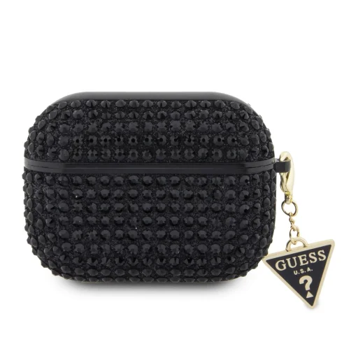 Guess Rhinestones Triangle Metal Logo AirPods Pro tok Fekete - 1