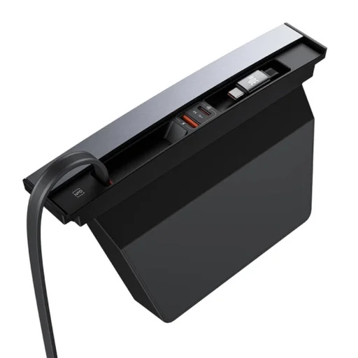 Hub Baseus T-Space USB-C to USB-C kábelekkel Tesla autókhoz (fekete) - 4