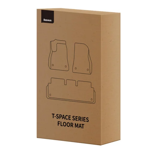 Baseus T-Space Series Tesla padlószőnyeg, 6 darabos (polipropilén fekete) - 6