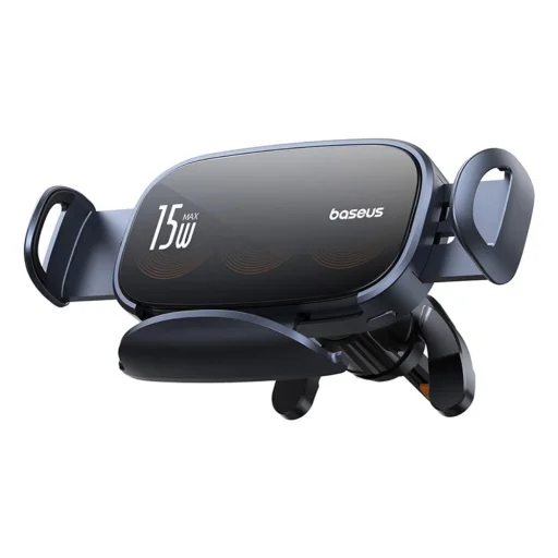 Baseus LightChaser autós tartó indukciós töltővel (Fekete) - 4