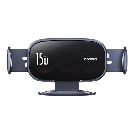 Baseus LightChaser autós tartó indukciós töltővel (Fekete) - 1