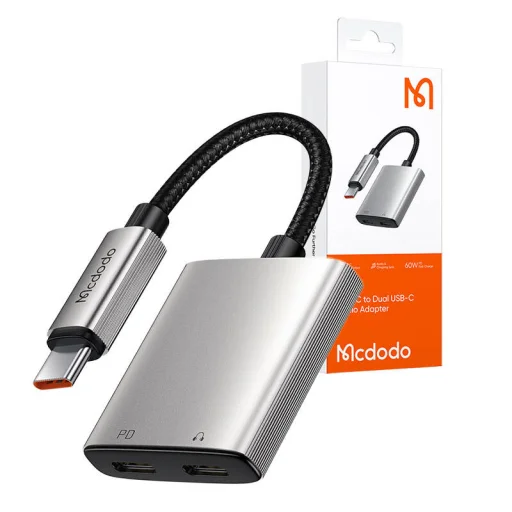 2 az 1-ben Audio Adapter Mcdodo CA-5570 2 az 1-ben USB-C - 2x USB-C átalakító kábel - 3