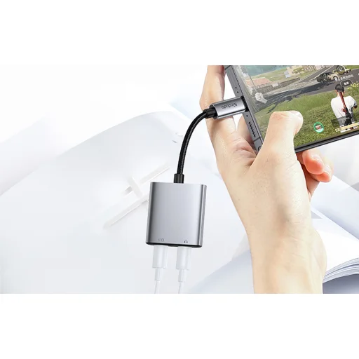 2 az 1-ben Audio Adapter Mcdodo CA-5570 2 az 1-ben USB-C - 2x USB-C átalakító kábel - 7