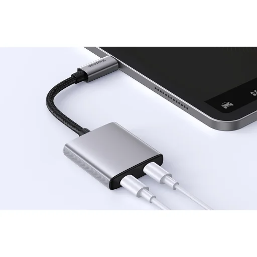 2 az 1-ben Audio Adapter Mcdodo CA-5570 2 az 1-ben USB-C - 2x USB-C átalakító kábel - 8