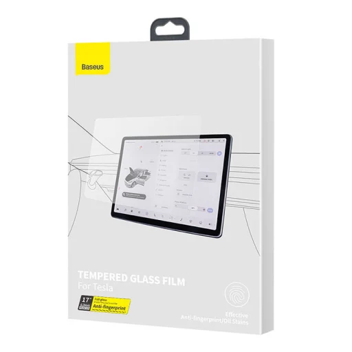 Baseus Crystal üvegfólia Tesla Model X/ Model S-hez, 0.3mm, 17'' üvegfólia - 6