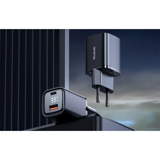 Hálózati töltő McDodo CH-1701 33W kijelzővel (fekete) - 5