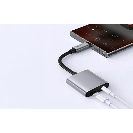 2 az 1-ben Audio Adapter Mcdodo CA-5550 Lightning to Lightning + DC 3.5mm átalakító kábel - 4