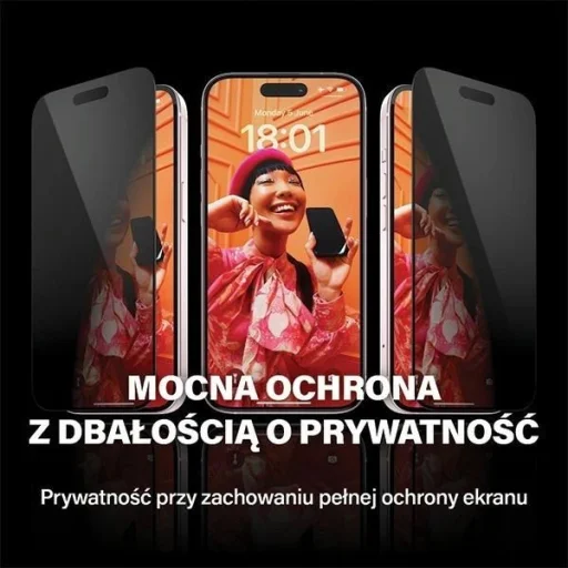PanzerGlass Privacy Bundle 3in1 átlátszó tok + privacy üvegfólia + kamera lencsevédő iPhone 15-höz - 10