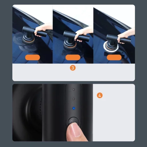 Baseus vezeték nélküli elektromos polírozógép 30W 4000mAh fekete (CRDLQ-B01) - 25