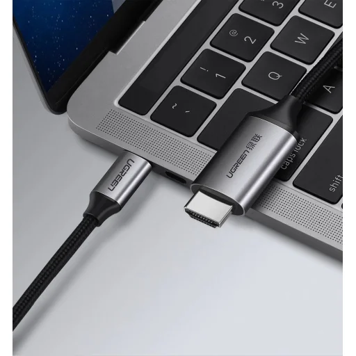 Ugreen kábel HDMI kábel - USB Type C 4K 60 Hz 1,5 m fekete-szürke (MM142 50570) - 11