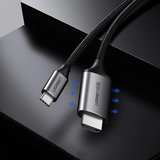 Ugreen kábel HDMI kábel - USB Type C 4K 60 Hz 1,5 m fekete-szürke (MM142 50570) - 12