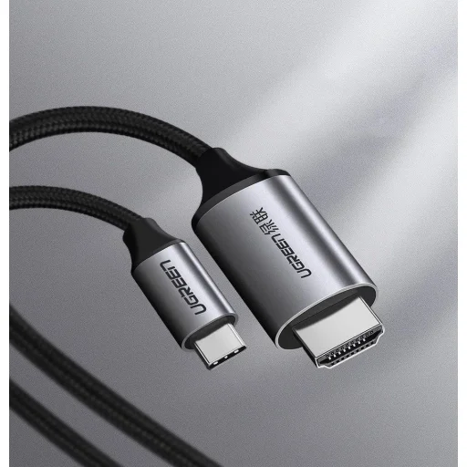 Ugreen kábel HDMI kábel - USB Type C 4K 60 Hz 1,5 m fekete-szürke (MM142 50570) - 4