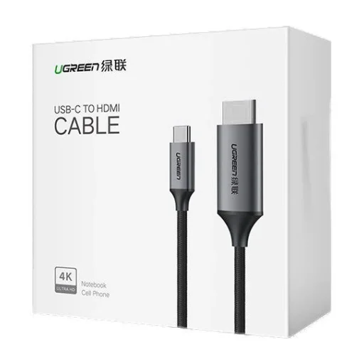 Ugreen kábel HDMI kábel - USB Type C 4K 60 Hz 1,5 m fekete-szürke (MM142 50570) - 5