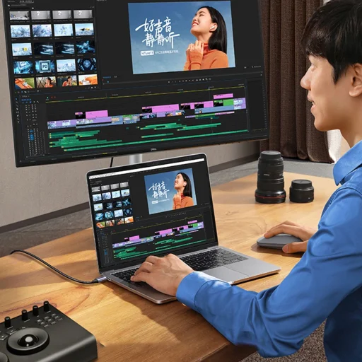 USB C - HDMI 2.1 8K 60Hz Kábel 1.5m Ugreen CM565 - Szürke - 5