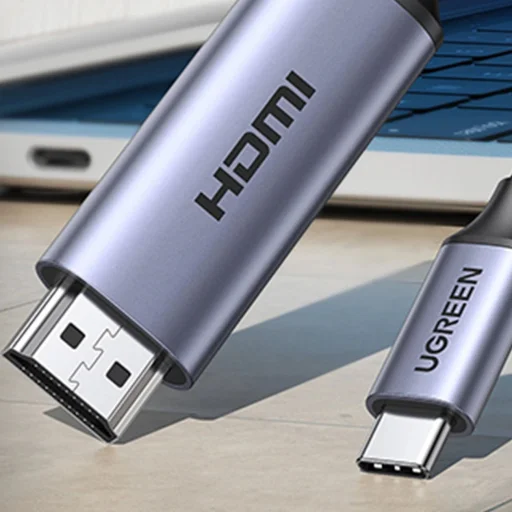 USB C - HDMI 2.1 8K 60Hz Kábel 1.5m Ugreen CM565 - Szürke - 9