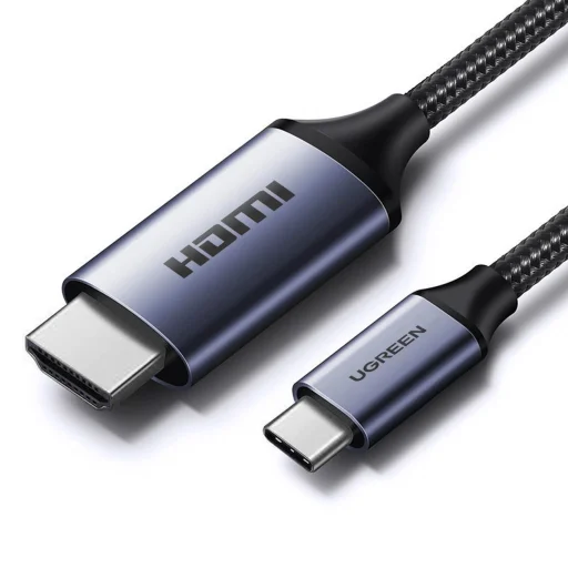 USB C - HDMI 2.1 8K 60Hz Kábel 1.5m Ugreen CM565 - Szürke - 1