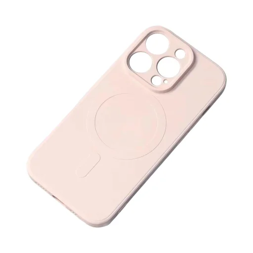 iPhone 14 Pro Max Silicone Magnetic tok Magsafe - rózsaszín - 1