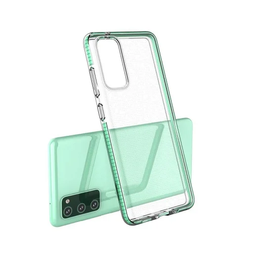 Spring Case átlátszó TPU zselés védőtok színes kerettel Samsung Galaxy A72 4G sárga tok - 4