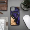 Wood and Resin tok iPhone 14 MagSafe Bewood Unique Violet - Lila és Fekete thumbnail