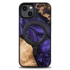 Wood and Resin tok iPhone 14 MagSafe Bewood Unique Violet - Lila és Fekete thumbnail