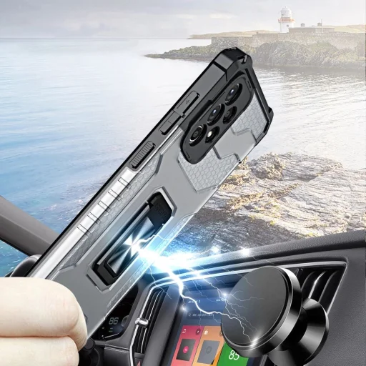 Crystal Ring Case kickstand strapabíró tok Samsung Galaxy A72 4G zöld - 4