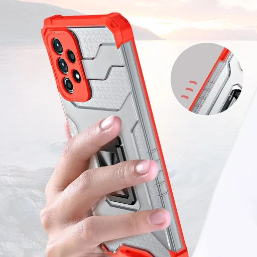 Crystal Ring Case kickstand strapabíró tok Samsung Galaxy A72 4G zöld - 9