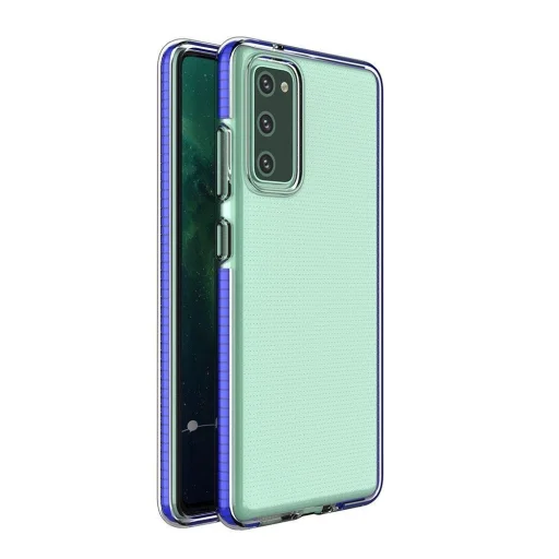 Spring Case áttetsző TPU gél védőtok színes kerettel Samsung Galaxy A72 4G sötétkék - 1